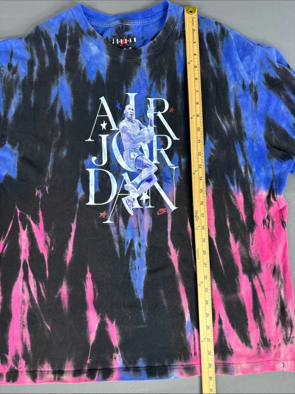 Nike Air Jordan Shirt Men’s 2XL XXL Michael Retro Tie-Dye Graphic Print Blue Y2K